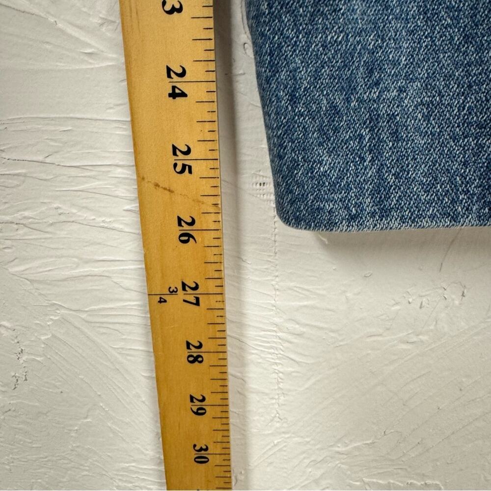Vintage Wide Leg High Rise Jeans Womens 9 Medium Wash Blue Denim 90s - Picture 9 of 14